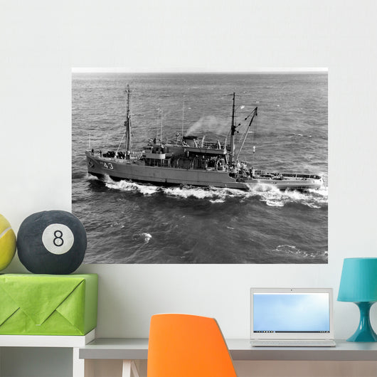 Salvage Ship Uss Recovery Wall Decal