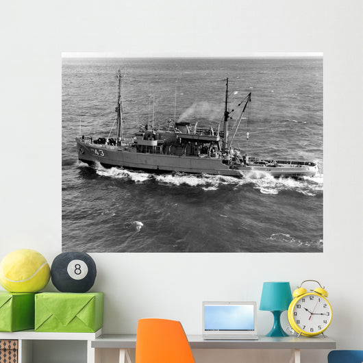 Salvage Ship Uss Recovery Wall Decal