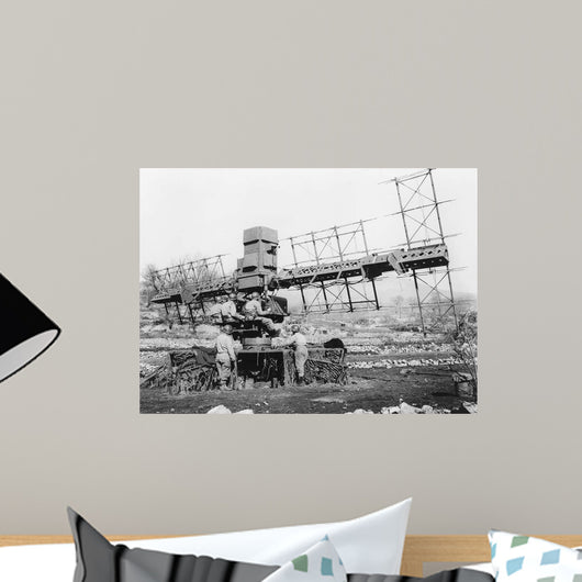 Five Man Crew Operates Wall Decal