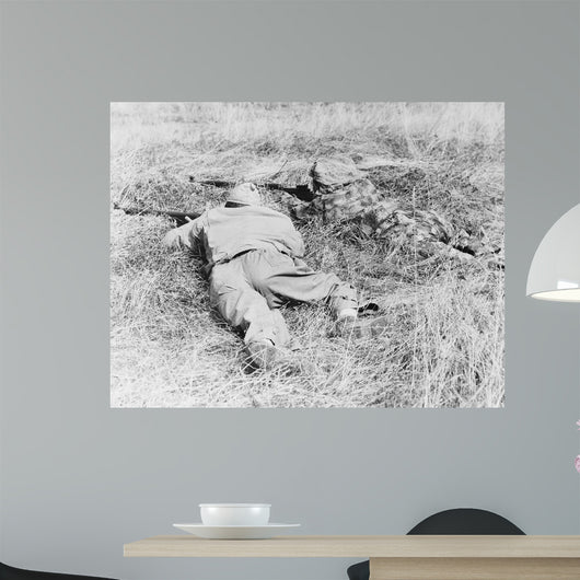 Two Snipers Blending with Wall Decal