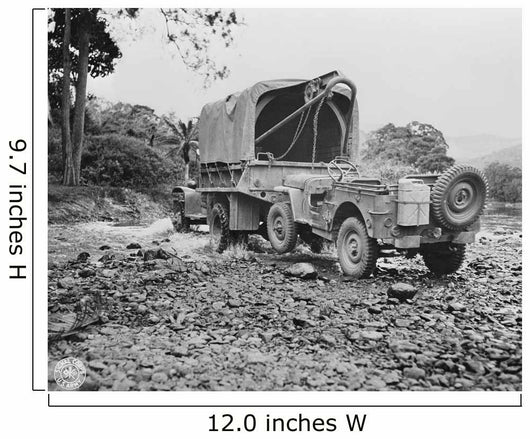 Us Military Truck with Wall Decal