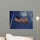 American Flag Waving Wind Wall Decal Design 2