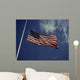 American Flag Waving Wind Wall Decal Design 2