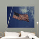 American Flag Waving Wind Wall Decal Design 2