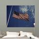 American Flag Waving Wind Wall Decal Design 2
