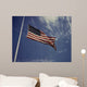 American Flag Waving Wind Wall Decal Design 1