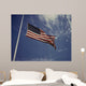 American Flag Waving Wind Wall Decal Design 1