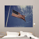 American Flag Waving Wind Wall Decal Design 1