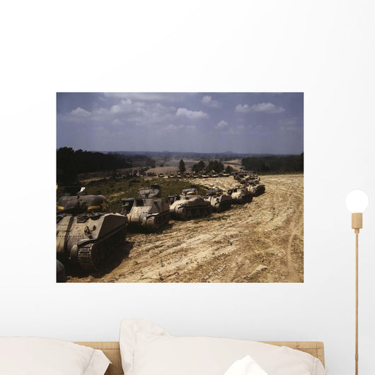 Convoy M4 Sherman and Wall Decal