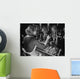 Woman Worker Drilling Castings Wall Decal