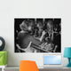 Woman Worker Drilling Castings Wall Decal