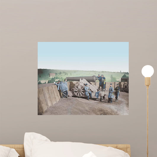 Officers Operating Cannon Fort Wall Decal