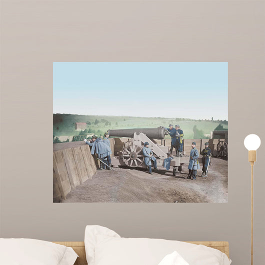 Officers Operating Cannon Fort Wall Decal