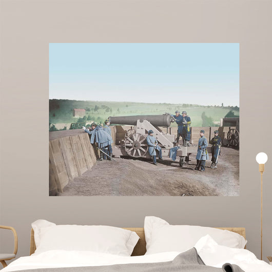 Officers Operating Cannon Fort Wall Decal