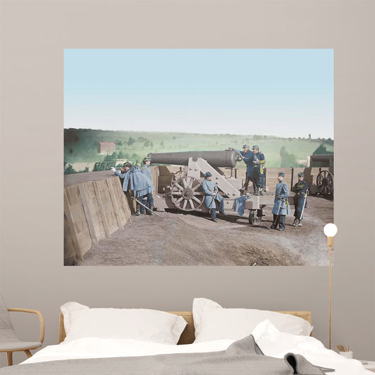 Officers Operating Cannon Fort Wall Decal