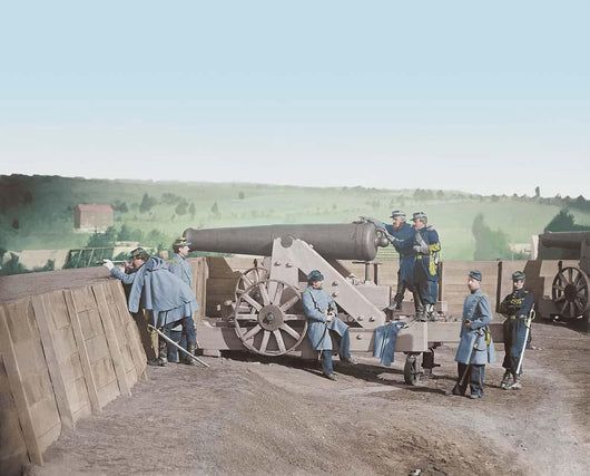 Officers Operating Cannon Fort Wall Decal
