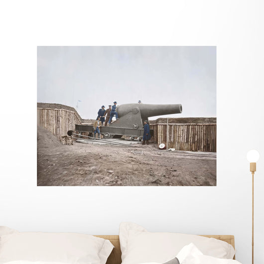 Cannon Mounted Fort Battery Wall Decal
