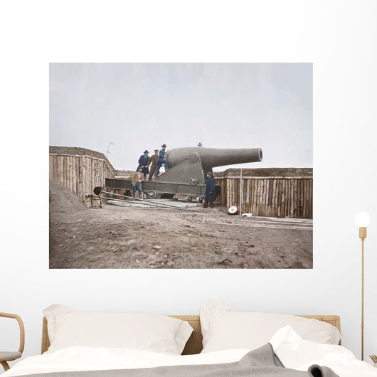 Cannon Mounted Fort Battery Wall Decal
