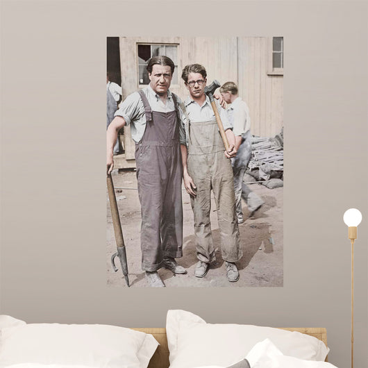 Father and Son Working Wall Decal