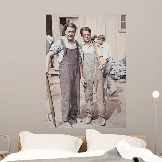 Father and Son Working Wall Decal