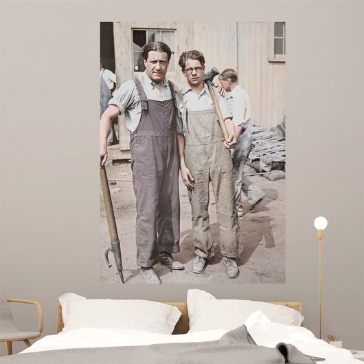 Father and Son Working Wall Decal