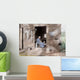 Elder Woman Knitting Farm Wall Decal