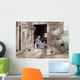 Elder Woman Knitting Farm Wall Decal