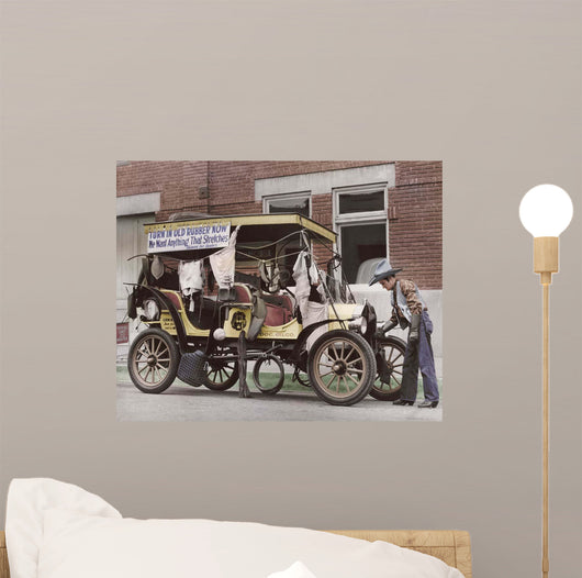 Person Donating Their Rubber Wall Decal