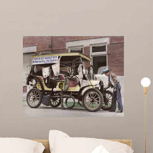 Person Donating Their Rubber Wall Decal