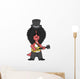 Illustration Allosaurus Guitar Playing Wall Decal