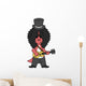 Illustration Allosaurus Guitar Playing Wall Decal