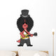 Illustration Allosaurus Guitar Playing Wall Decal