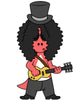 Illustration Allosaurus Guitar Playing Wall Decal