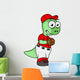 Illustration Pachycephalosaurus Baseball Pitcher Wall Decal