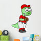 Illustration Pachycephalosaurus Baseball Pitcher Wall Decal
