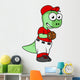 Illustration Pachycephalosaurus Baseball Pitcher Wall Decal