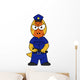 Illustration Pachycephalosaurus Police Officer Wall Decal