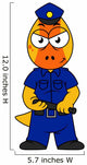Illustration Pachycephalosaurus Police Officer Wall Decal