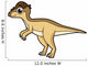 Cute Illustration Pachycephalosaurus Dinosaur Wall Decal Design 3
