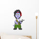 Illustration Brontosaurus Dressed as Wall Decal