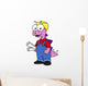 Illustration Stegosaurus Construction Worker Wall Decal