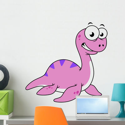 Cute Illustration Loch Ness Wall Decal Design 2 shown on a wall