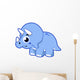 Cute Illustration Triceratops Dinosaur Wall Decal