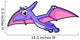 Cute Illustration Flying Pterodactyl Wall Decal
