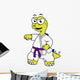 Illustration Stegosaurus Practicing Karate Wall Decal