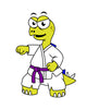Illustration Stegosaurus Practicing Karate Wall Decal