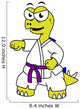 Illustration Stegosaurus Practicing Karate Wall Decal
