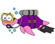 Illustration Loch Ness Monster Wall Decal