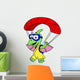 Illustration Pterodactyl Parachuting Wall Decal