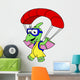 Illustration Pterodactyl Parachuting Wall Decal